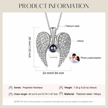 Collar Alas de Ángel con tu Foto